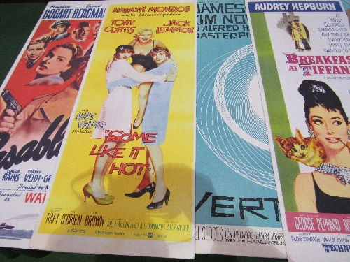 5 various film advertising posters on card. Estimate £10-20