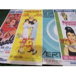 5 various film advertising posters on card. Estimate £10-20