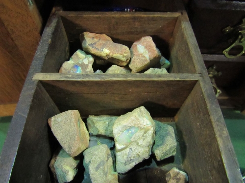 Collector's cabinet containing various seeds, rocks which include opal & 7 other seed pods. Estimate - Image 4 of 6