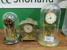 3 German anniversary clocks