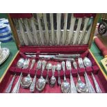 Canteen Flexfit silver plated cutlery - 6 place settings. Estimate £20-30