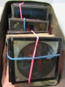 Small collection of over 30 Victorian hand-coloured magic lantern slides in 3 sets. Some whimsical