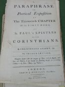 Antiquarian books: 4x 18th century unbound pamphlets in verse: A Paraphrase by Christopher Anstey