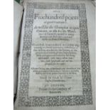 'Five Hundred Points of Good Husbandry', by Thomas Tusser, published 1610 (lacking pages 11&12),