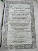 'Five Hundred Points of Good Husbandry', by Thomas Tusser, published 1610 (lacking pages 11&12),