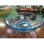 Large glass bowl, 40cms diameter. Estimate £20-30