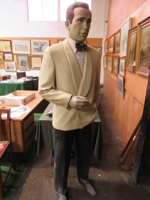Fibreglass figure of Humphrey Bogart, height 187cms. Estimate £30-50