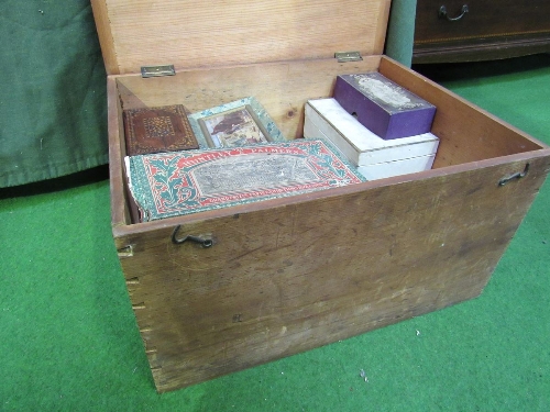 Pine box containing a qty of collectable tins & boxes, 51 x 40 x 28cms. Estimate £20-40 - Image 4 of 4