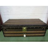 Unusually large Louis Vuitton cabin trunk covered in monogram canvas. Original interior, locks,