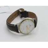 Vintage Swiss 1950's Girard Perregaux wristwatch, calibre 27BF white dial with gold hands &