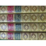 Novels of George Elliot, volumes 1-5 in 4 books, in quarter bound books, published by William