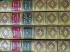 Novels of George Elliot, volumes 1-5 in 4 books, in quarter bound books, published by William