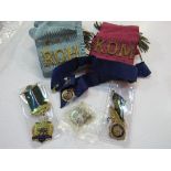 Qty of Masonic regalia: medals & sashes. Estimate £10-20