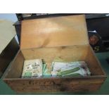 A pine box containing various packets of Carters Seeds. Estimate £20-40