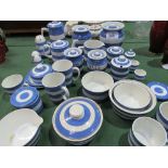 Qty of blue & white Cornish kitchen ware. Estimate £10-20
