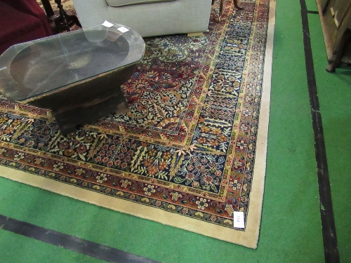 Brown ground Tabriz carpet, 3.66 x 2.74. Estimate £50-100 - Image 2 of 2
