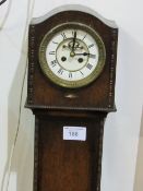 1930's Art Deco Grandmother clock with visible escapement. Estimate £10-20