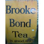 Brooke Bond Tea enamel advertising board, height 153cms x 102cms. Estimate £50-100