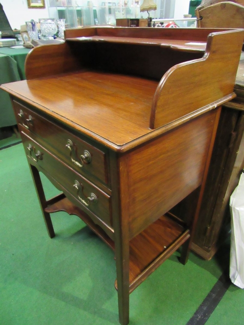 Mahogany small dressing chest with under shelf, 66 x 46 x 98cms (excluding mirror). Estimate £30-50 - Image 3 of 4