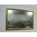 Gilt framed rectangular bevel-edge wall mirror, 68 x 98cms. Estimate £10-20