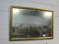 Gilt framed rectangular bevel-edge wall mirror, 68 x 98cms. Estimate £10-20