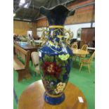 Very large dark blue Chinese vase, for umbrellas or fern, height 81cms. Estimate £25-40