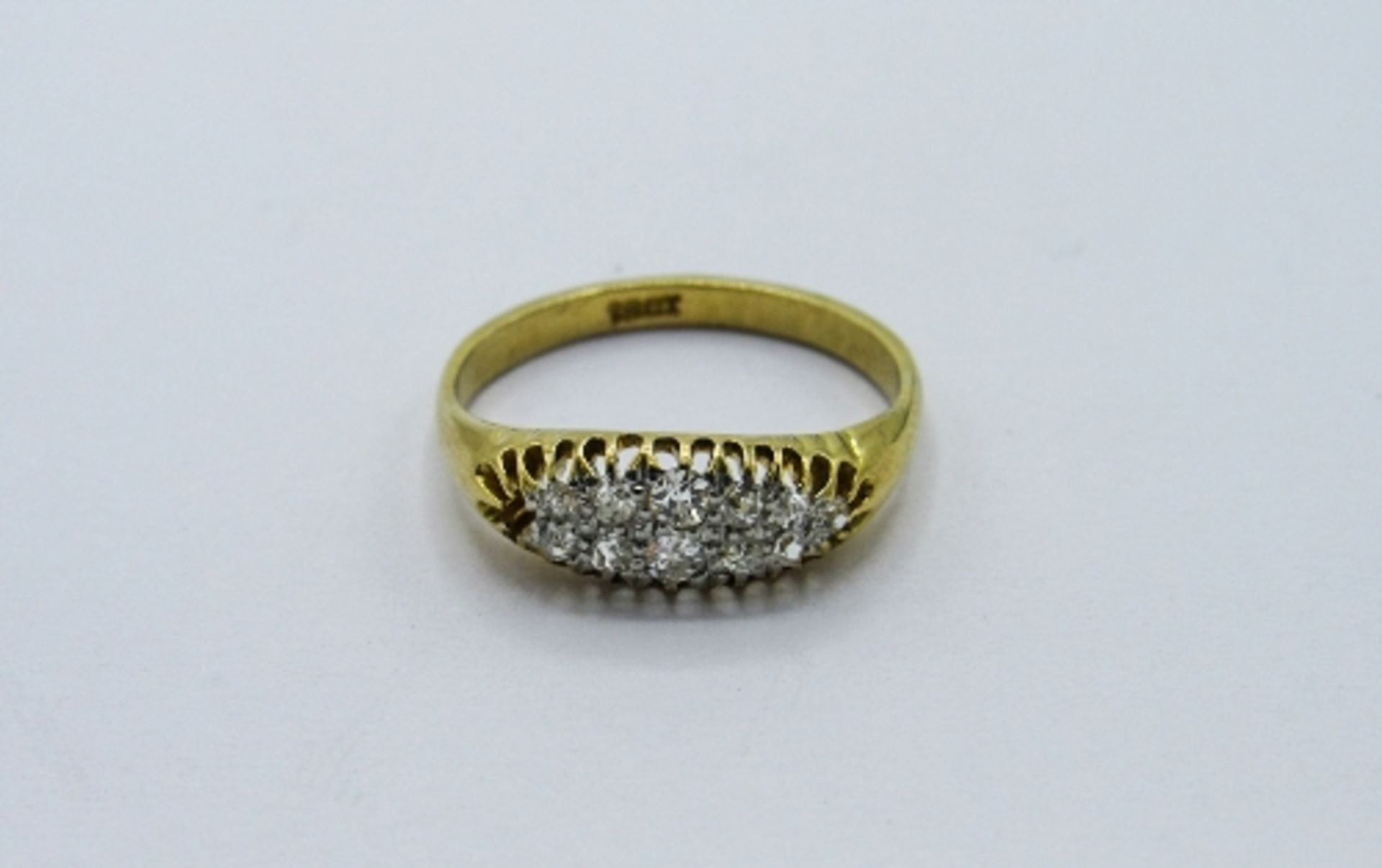 18ct gold diamond ring, weight 3.2gms, size O 1/2. Estimate £220-250 - Image 2 of 4