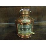 Sea Horse 'Starboard' copper cased ship's lantern