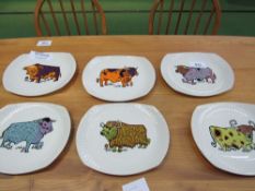 6 English Ironstone 'Beefeater' plates. Estimate £20-40