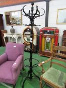 Bentwood coat & hat stand, height 183cms. Estimate £10-20