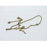 9ct gold chain (a/f), weight 3.2gms, length 52cms. Estimate £20-30