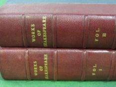 The Works of William Shakespeare, 2 volumes, published by Willoughby & Company. Not dated, circa
