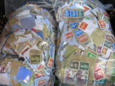 2 bags of British stamps. Estimate £10-20