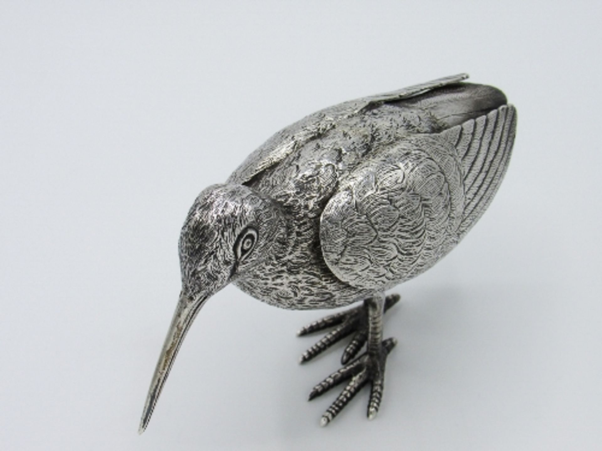 Hallmarked silver figurine of a wading bird, London 1959, weight 11.8ozt, height 11cms, leng - Image 2 of 4