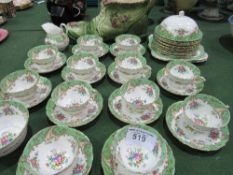 Plant Tuscan china: 12 cups & saucers; 12 plates; milk jug; bowl & other items. Estimate £20-30