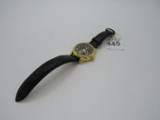 Riedenschild automatic wristwatch with open heart movement, gold plated with black dial & sub second