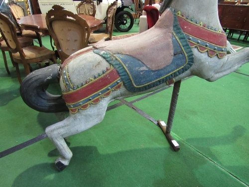 Hand-painted fibreglass carousel horse on original stand, length 183cms height 153cms. Estimate £ - Image 5 of 5