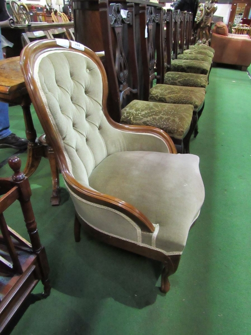 Spoon back upholstered chair. Estimate £20-30 - Image 2 of 2