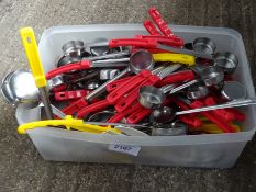 Large tray of ladles