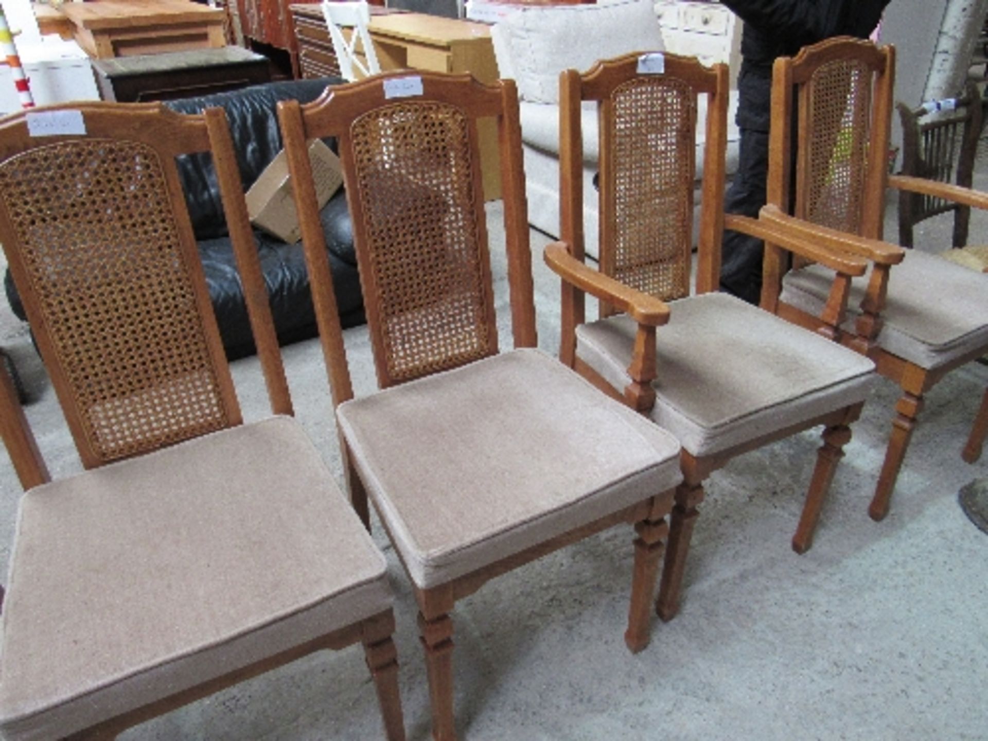 6 cane back dining chairs (2 carvers) - Image 2 of 2