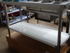 150cm stainless steel table with shelf