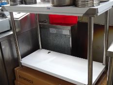 120cm stainless steel preparation table with under shelf