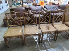 4 bamboo/cane chairs