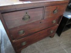 Mahogany 2 over 2 drawer chest, 81 x 50 x 77cms