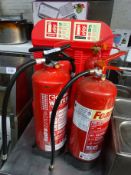 4 fire extinguishers