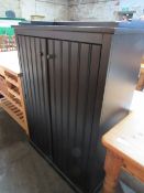 Black ash cabinet with interior storage