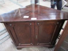 Oak corner cupboard