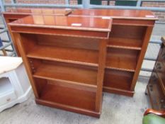 3 hardwood shelf units