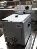 Infurness single tank electric fryer with drain