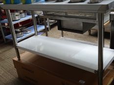 150cm stainless steel table with shelf